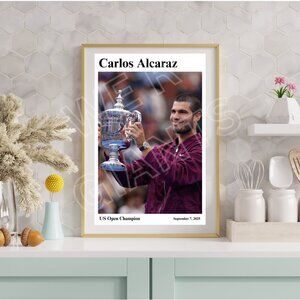 Carlos Alcaraz US Open Champion 11x17 Art Print